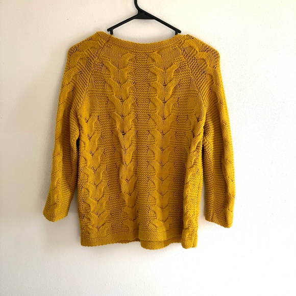 LOFT Golden Cable Knit Sweater - Picture 3 of 4